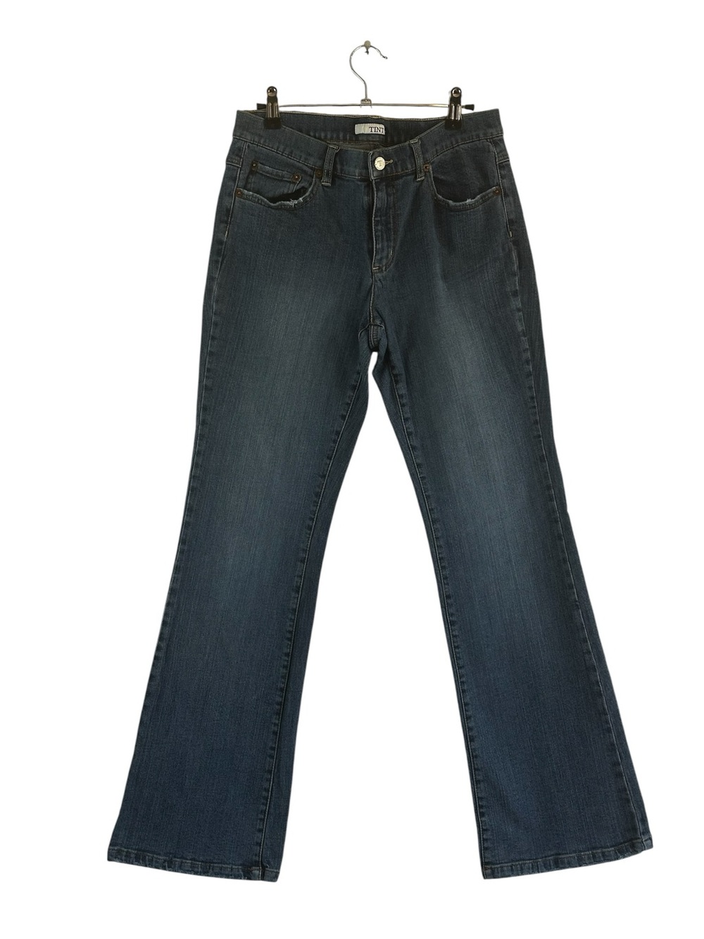 Tint Floral Embroidered Y2K Bootcut Jeans Women’s Size 8 Dark Wash Stretch